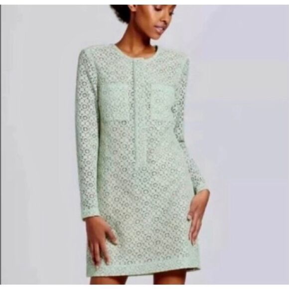 Victoria Beckham for Target Dresses & Skirts - Victoria Beckham X Target Mint Green Long Sleeve Lace Dress Size M